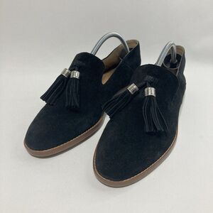 Franco Sarto L-Hadden Womens‎ Sz 7.5 M Suede Loafers Slip On Shoes With Tassels